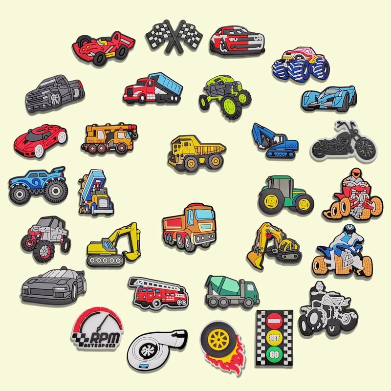 COOTRUKER 30pcs Shoes Charms for Clogs Pins Bag Accessories for Girls Boys Kids Shoes Decoration Charms for Women Men Party Favors - Image 2